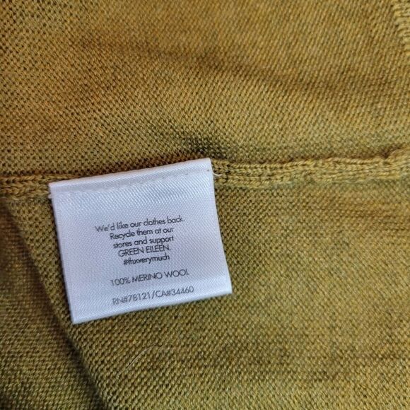 Eileen Fisher Green Merino Wool Turtleneck Sweater Women's Large - Picture 10 of 13